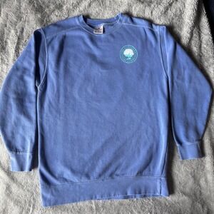 Southern Shirt Company Blue Crewneck Sweatshirt Womens Medium Cotton Boll Logo